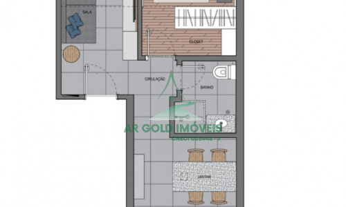 Apartamento à venda na Zona Oeste | 45m² | 1 dormitório | Varanda | Decorado