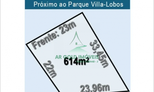 Terreno à venda na Vila Leopoldina | 614m² | ZCOR-2 | Alto potencial construtivo