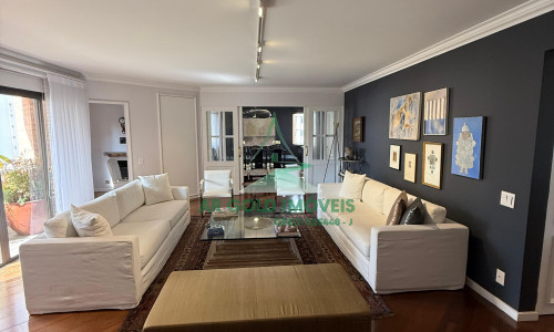 Apartamento para locação no Edifício Villa D’Este | 224m² | 2 suítes | 3 vagas | Mobiliado