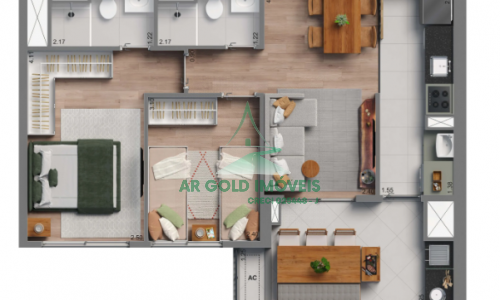 Apartamento novo à venda no Morumbi Home Resort | 60m² | 2 dorms (1 suíte) | varanda gourmet