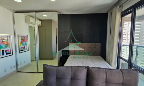 Apartamento mobiliado no Itaim Bibi | 40m² | varanda | andar alto | 1 vaga