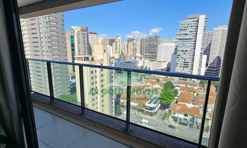 Apartamento mobiliado no Itaim Bibi | 40m² | varanda | andar alto | 1 vaga