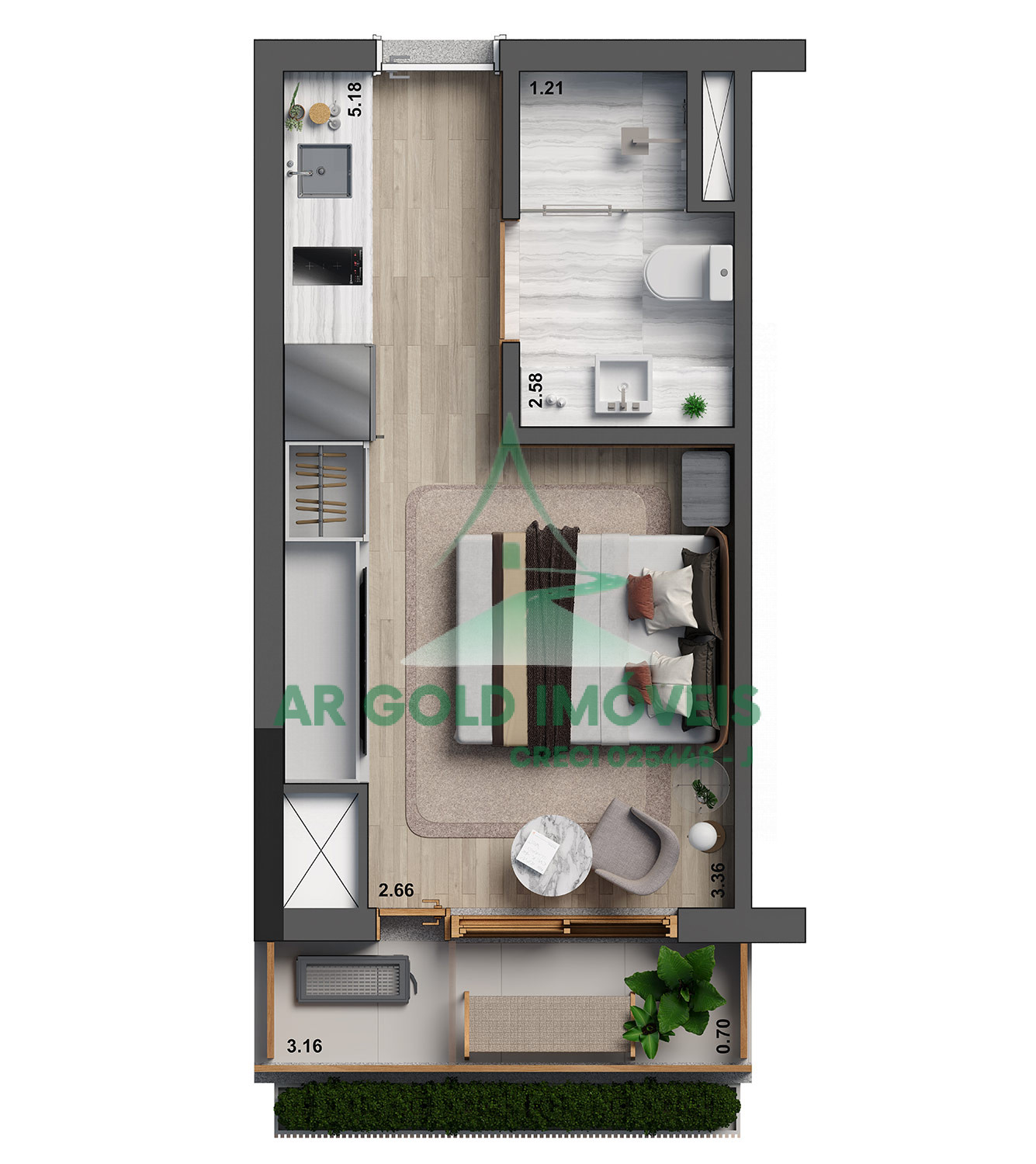Studio à venda no Jardim América | 26m² | Alto padrão | Rooftop com lazer completo