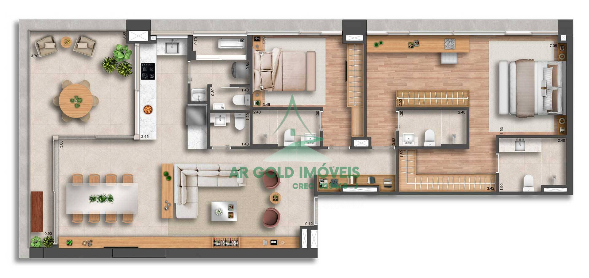 Apartamentos à Venda no Itaim Bibi | 2 a 3 Suítes | 2 Vagas | Pé-Direito Duplo | 155 Jerônimo