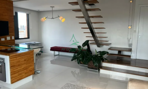 Apartamento Duplex Loft à Venda no Tatuapé | 82m² | 1 Quarto | Ofurô | 2 Vagas | Casa Alta