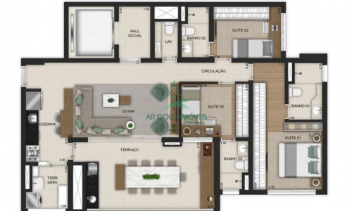 Apto à Venda na Vila Prudente | 121m² | 3 Suítes | Mobiliado | Automação | 2 Vagas | GranDiálogo